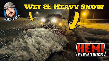 Snowplowing | WET & HEAVY SNOW During a BLIZZARD (plowing deep snow)