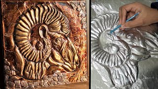 How To Make Embossed Painting Metal Art