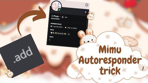 Cool Mimu Auto Responder Trick | Slash command 2023 |  Discord Tutorial