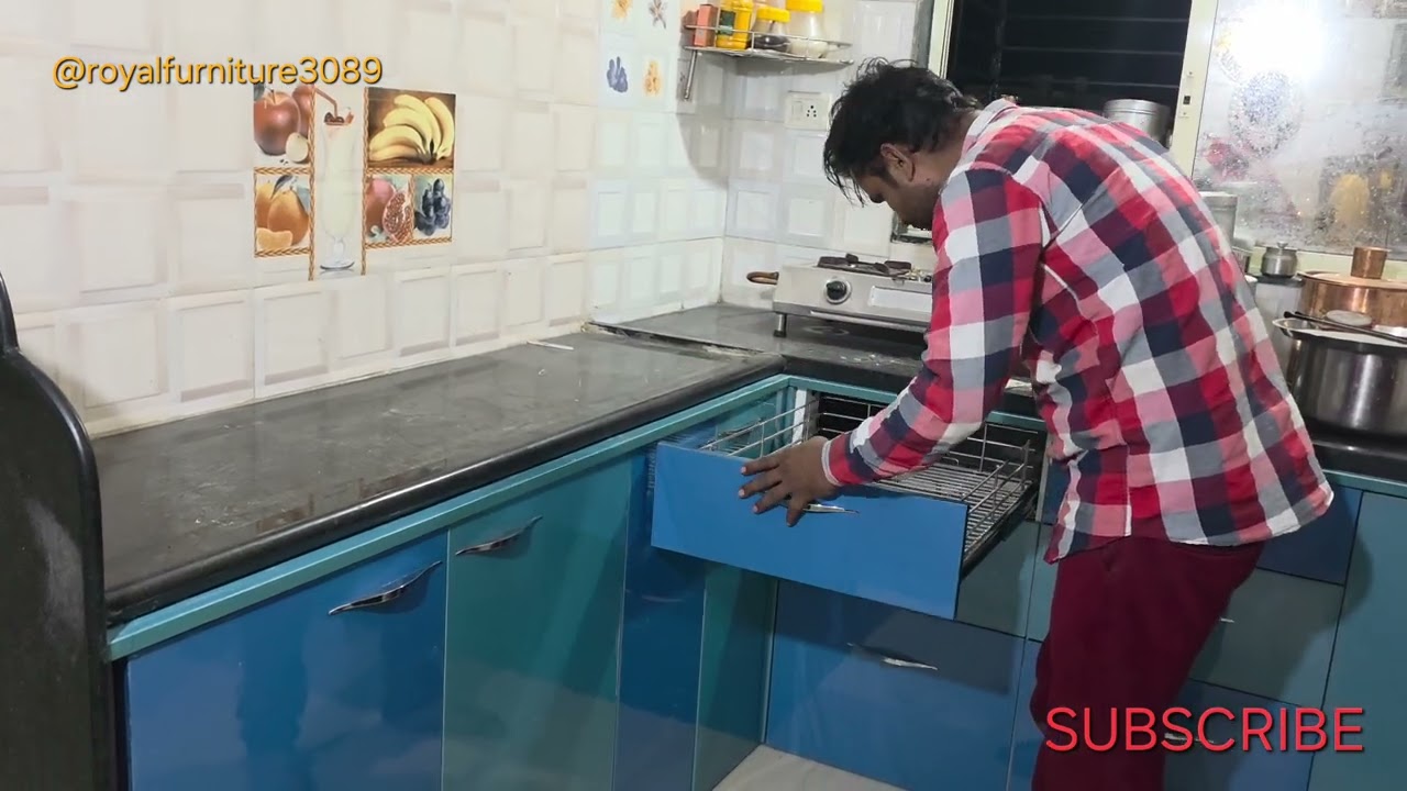 Modular kitchen design kitchen Set Folding Trolley hi glossy Sanmika  