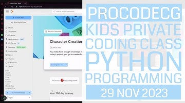 ProCodeCG Kids Private Coding Class - Darren - 29 Nov 2023