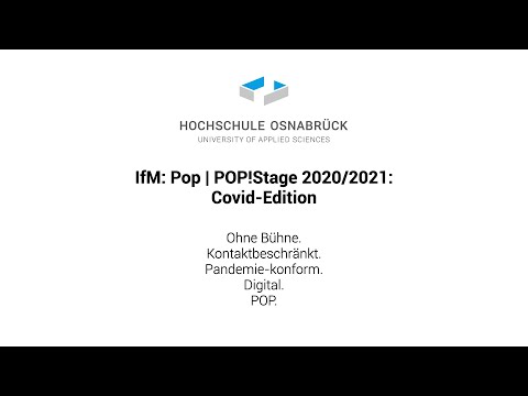 IfM:Pop I POP!Stage 2021 goes online!