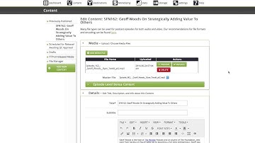 Editing your podcast on Libsyn - back end updates