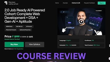 2.0 Job ready AI Powered cohort: REVIEW (SHERIYANSH CODING)