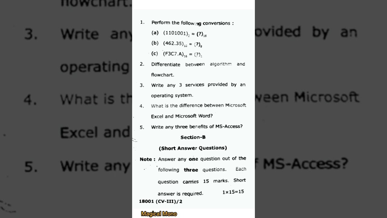Computer Fundamentals and Office Automatiion BCA Sem 1  