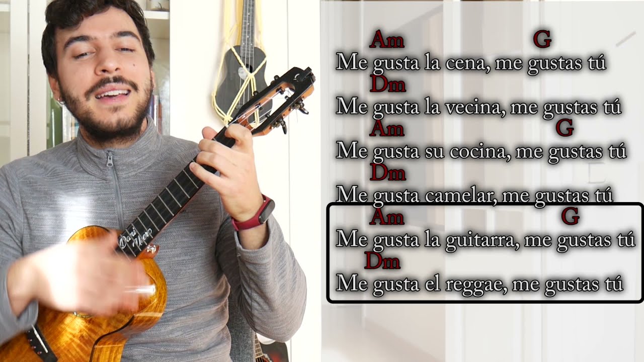 ️ Como tocar ME GUSTAS TU de Manu Chao con el Ukelele ️ Tutorial de Canción Fácil para Ukelele ️ ️ Como tocar ME GUSTAS TU de Manu Chao con el Ukelele ️ Tutorial de Canción Fácil para Ukelele ️