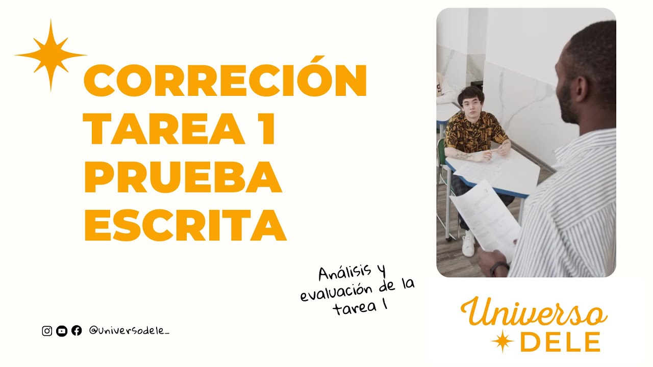 DELE A2 | Corrección tarea 1 | Examen de expresión e interacción escrita