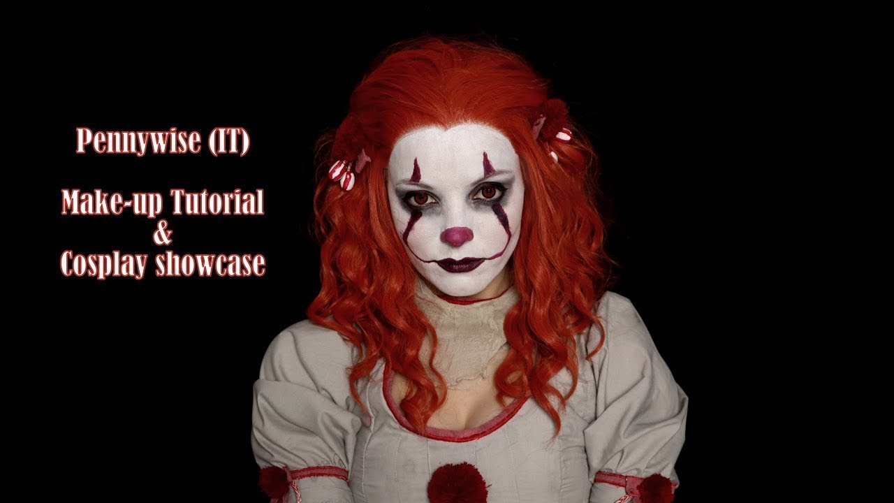 Halloween Make up tutorial & Cosplay Showcase Pennywise from IT - YouTube