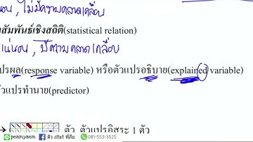 การวิเคราะห์การถดถอย Regression Analysis