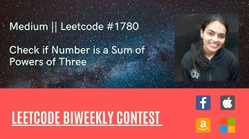 Leetcode 1780. Check if Number is a Sum of Powers of Three #Leetcode #1780 #powers of three