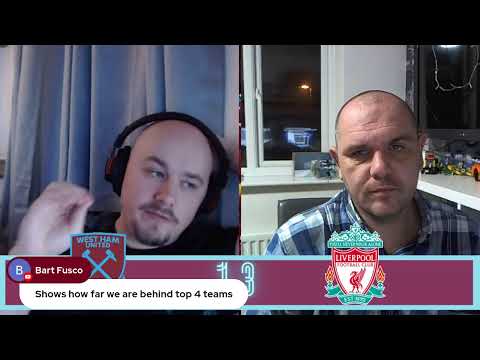 West Ham VS Liverpool LIVE Watch Along!