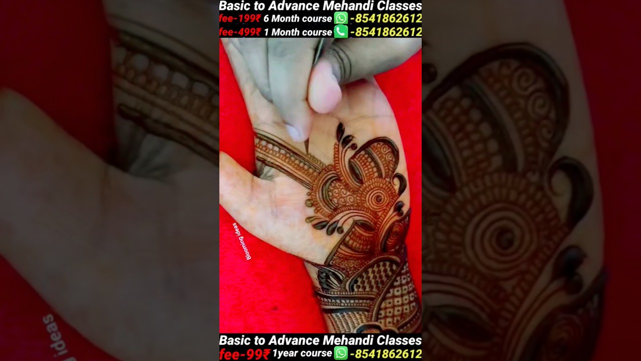 Lotus flower + leaf shape mehndi designs2026 // new stylish full hand wedding mehndi designs 
