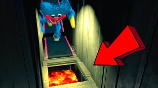 Made a LAVA Trap in Vent and Huggy Wuggy Dropped Into It! [Poppy Playtime]