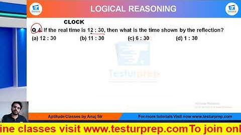 Q4- If the real time is 12 : 30, then what is the time shown by the reflection?