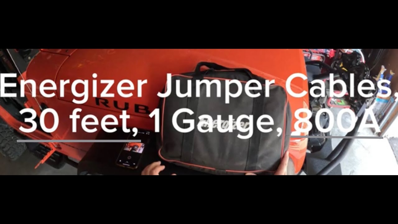 My Review of the Energizer Jumper Cables with quick connect plug.