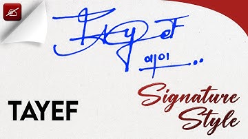 ✔️ Tayef Name Signature | T signature style | How to draw signature like a billionaire