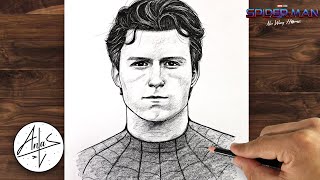 How do Draw TOM HOLLAND (spider man) | Drawing Step by Step for Beginners