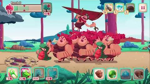 Dinosaurs v Cavemen Tower Defense Wars #32 PASS LV 97 LV98