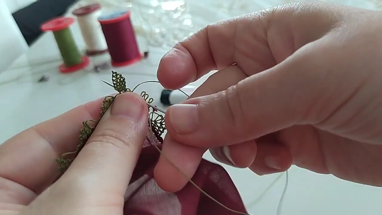 İğne Oyası Enginar Çiçeği Yapılışı