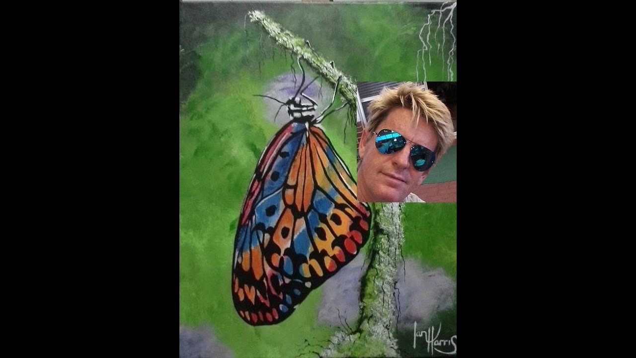 #9 how to paint a rainbow butterfly (acrylic)