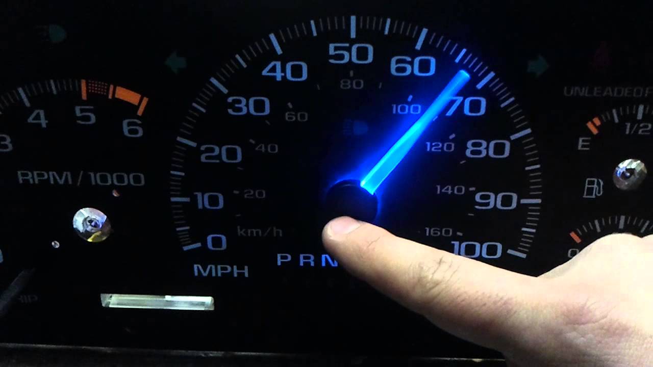 Obs chevy cluster led needle mod. - YouTube Obs chevy cluster led needle mod. - YouTube