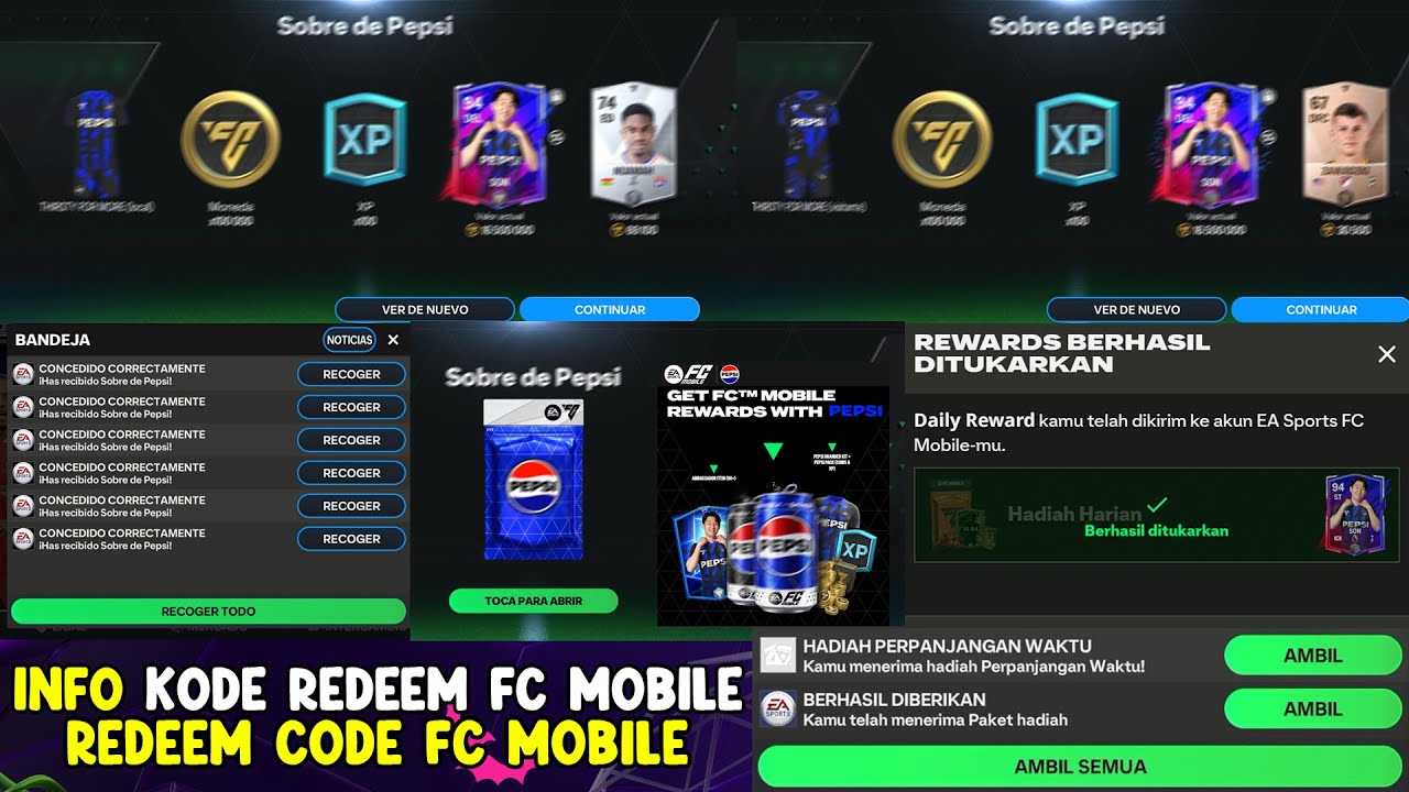 UPDATE INFO KODE REDEEM PEPSI x FC MOBILE CUMA TERSEDIA DI NEGARA ...