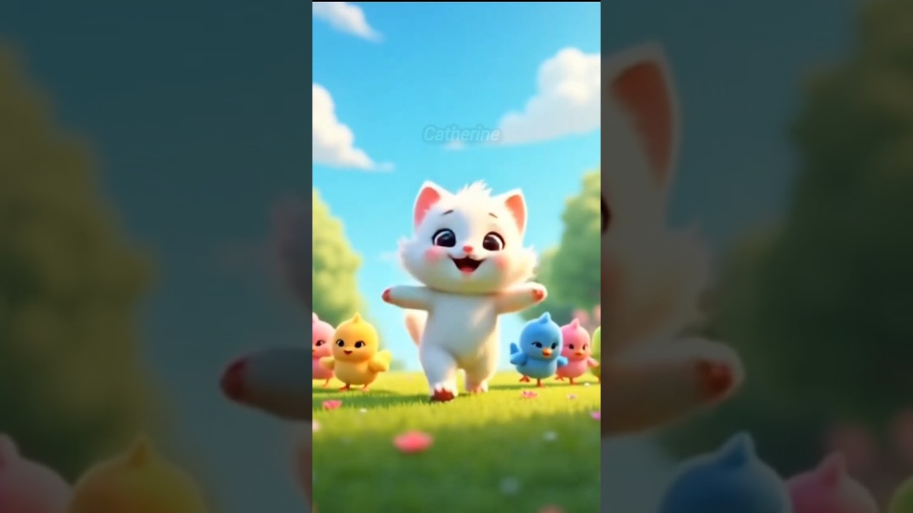 "Dancing Kitty and Colorful Chicks | Cutest Animation Short Ever!"