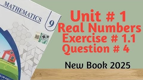 Exercise 1.1 Q.4 Class 9th Maths New Book 2025  ARMaths
