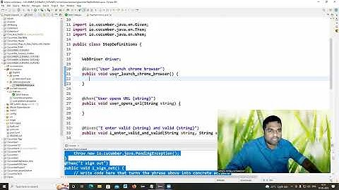 BDD CUCUMBER SCENARIO OUTLINE Selenium Proxy Interview support Sudhakar +91-9294052778