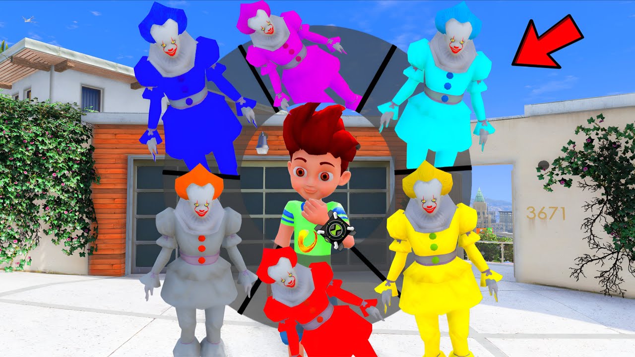 Kicko Playing As A Every CARTOON AVENGERS SUPERHERO GHOST PENNYWISE IN GTA 5 | Gta 5 Little Singham