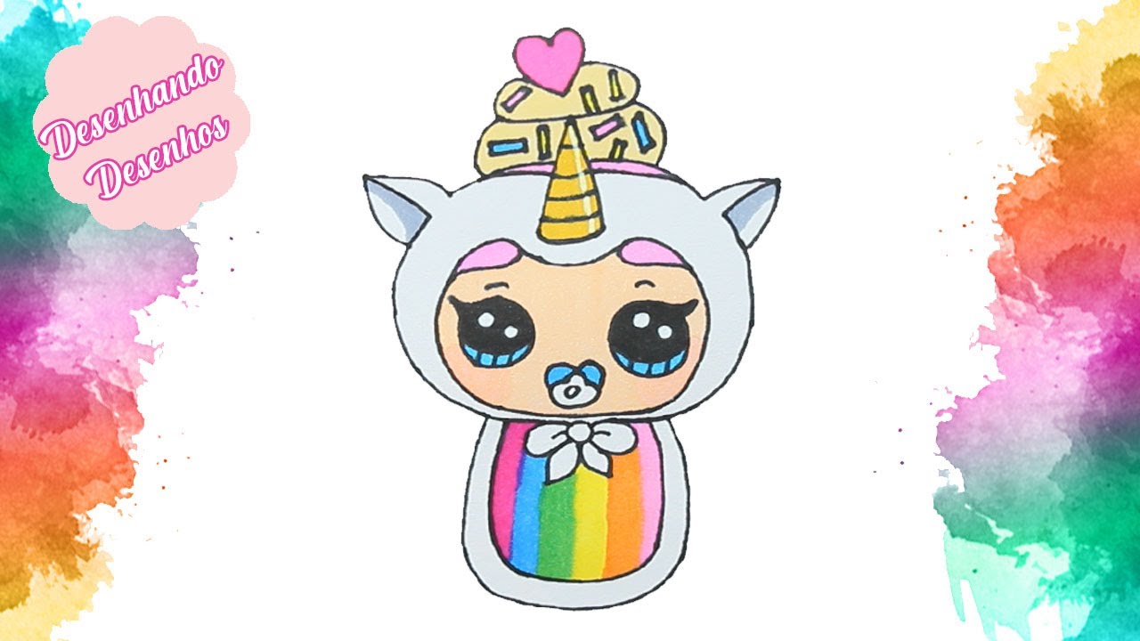 Como desenhar Unicórnio fofo Kawaii ❤ Desenhos Kawaii - Desenhos para  Desenhar 