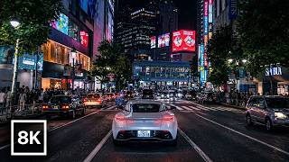 Tokyo Night Drive from Shibuya to Skytree 🌃 / 8K 60fps HDR / Relaxing Lofi Beats