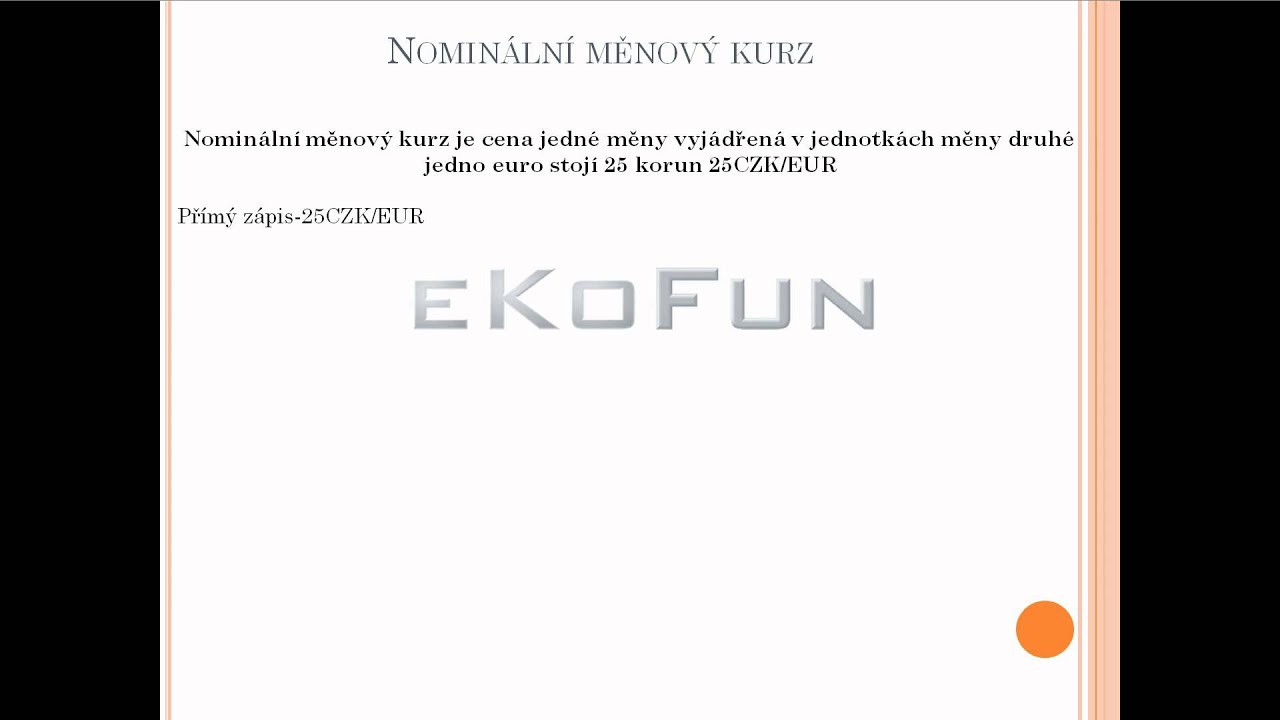 Nominální měnový kurz