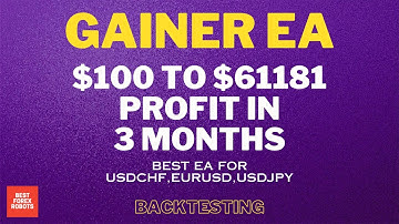 Gainer EA Forex MT4 Robot $100 To $61181 Profit In 3 Months | Best forex robots
