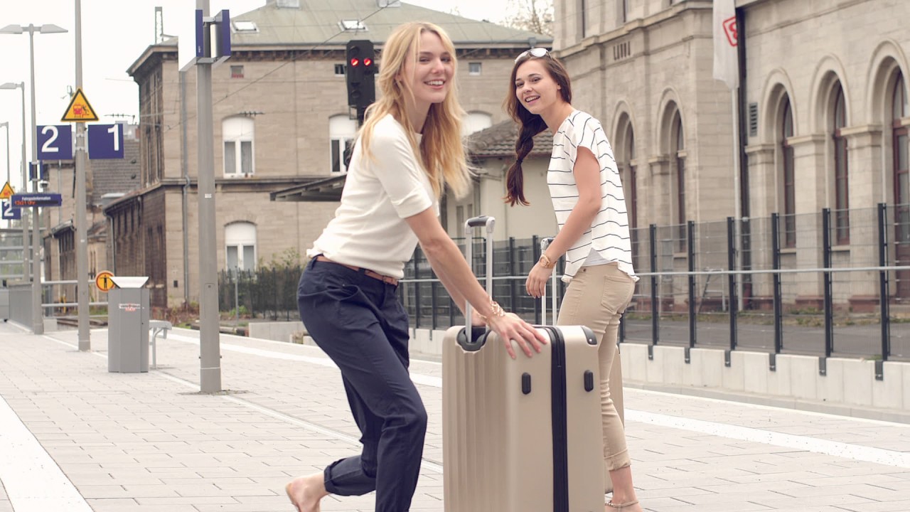 Reiskofferset met harde schaal (beige) | tectake