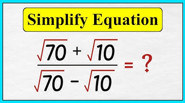 Stanford University | Simplify Equation | Can You Solve This? Math Olympiad @theganisclassroom 