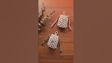 Macramé Mini Pouch✨️🌼 #macrame #macramepouch #macrametutorial #crafting #craft #diy #shorts