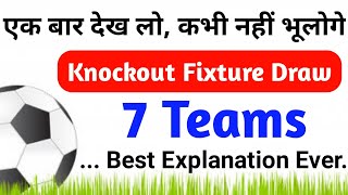 Fixture Draw of 7 Teams in Knockout Tournament|7 Teams Fixture Draw|Physical Education|Class 12|