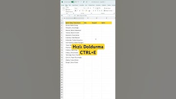 ℹ️ Hızlı Doldurma (CTRL+E) #excel #exceltips #exceltutorial #exceleğitimi #excelkursu