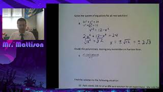 Famous PreCalc Chap 3 Practice Test Walkthrough Profile