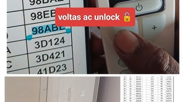 voltas unlock code list , voltas ac unlock demo#code #voltasac #demo #viral #code #subscribe #shorts