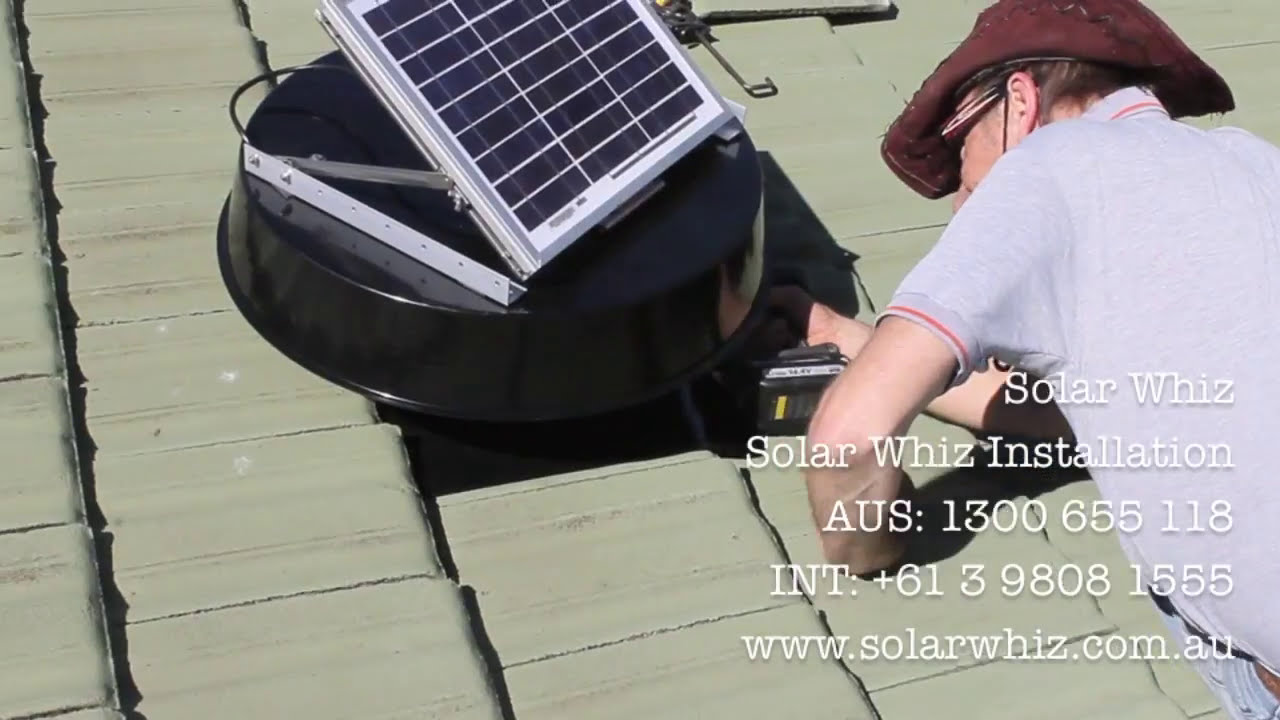 How do you install a solar exhaust fan? solar roof vent installation on  tile roof 