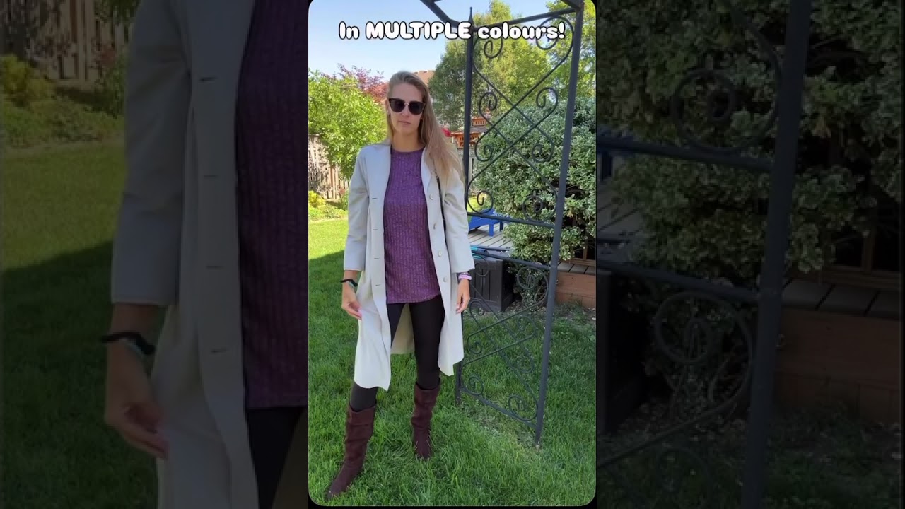 WNEEDU Long Sleeve Shirts for Women Long Tunic Tops with Legging Light Sweaters Dress with Pockets