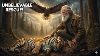 Brave Old Man and His Eagle Saved Injured Tigress and Her Cubs |True Rescue Story #rescue  #humanity