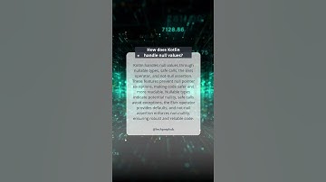 How does kotlin handles null values. #kotlin #android