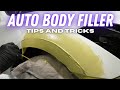 Auto body filler tips and techniques for a laser straight repair diy auto body