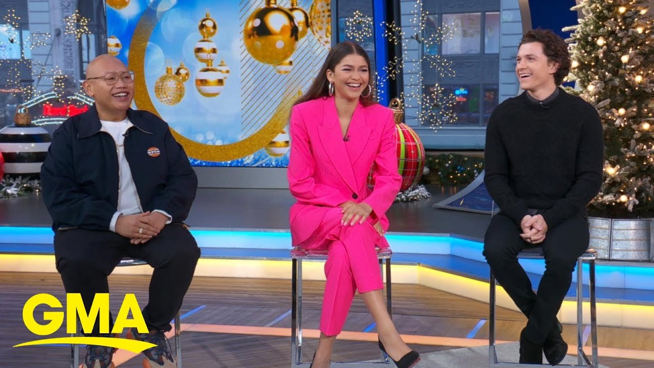 Tom Holland, Zendaya and Jacob Batalon talk working together on ‘Spider-Man’ | GMA