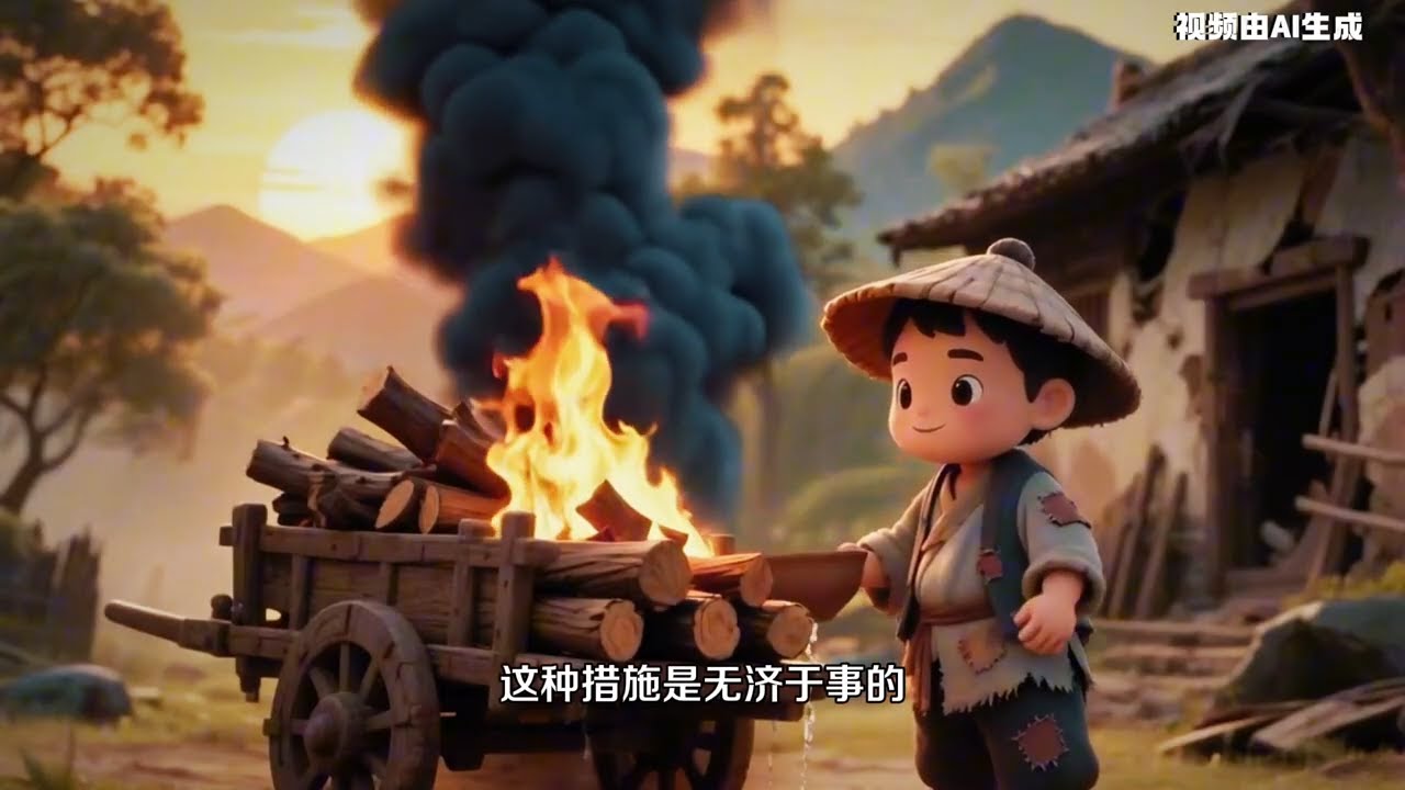 Learn Chinese Idioms with AI Mencius: “A Cup of Water on a Burning Cart” ｜  AI孟子讲成语：杯水车薪