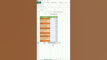 Sum by Color using Subtotal Formula in Excel | #shorts #youtubeshorts #excel #short #trending #viral