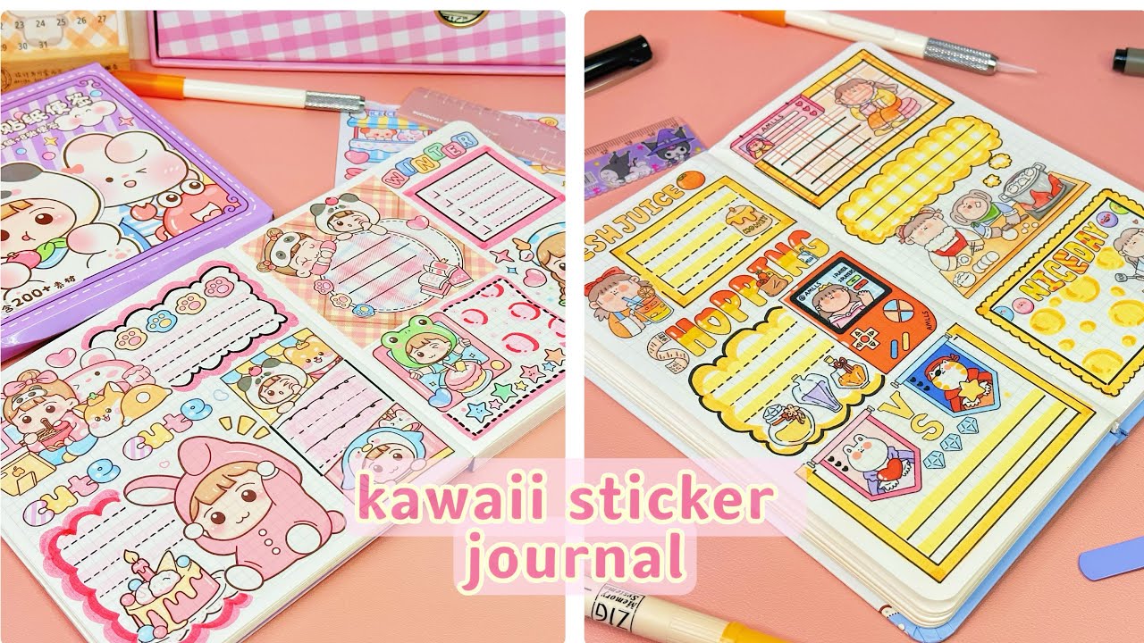 stickers journaling 💕cute kawaii sticker🌈 Immersive ASMR bullet journal